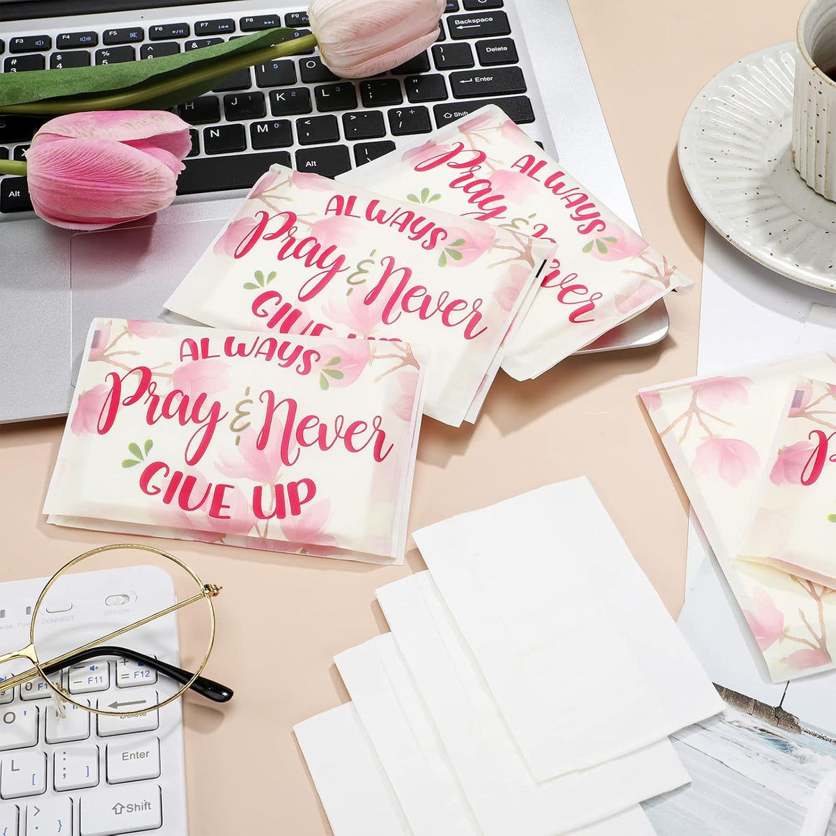 25 Pcs Bible Verse Pocket Tissues Travel Size Individual Packs