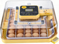 48 Egg Incubator, Automatic Egg Turner with LED Candler, Temperature Display & Auto Humidity Control, 360° View Clear
