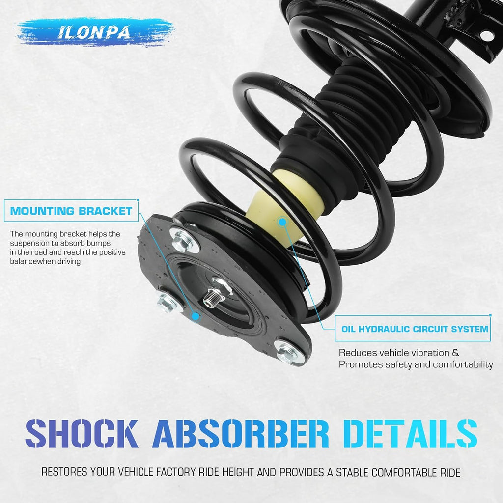 ILONPA 2PCS Front Struts Shocks for 2007-2013 Nissan Altima (Exc. Hybrid)