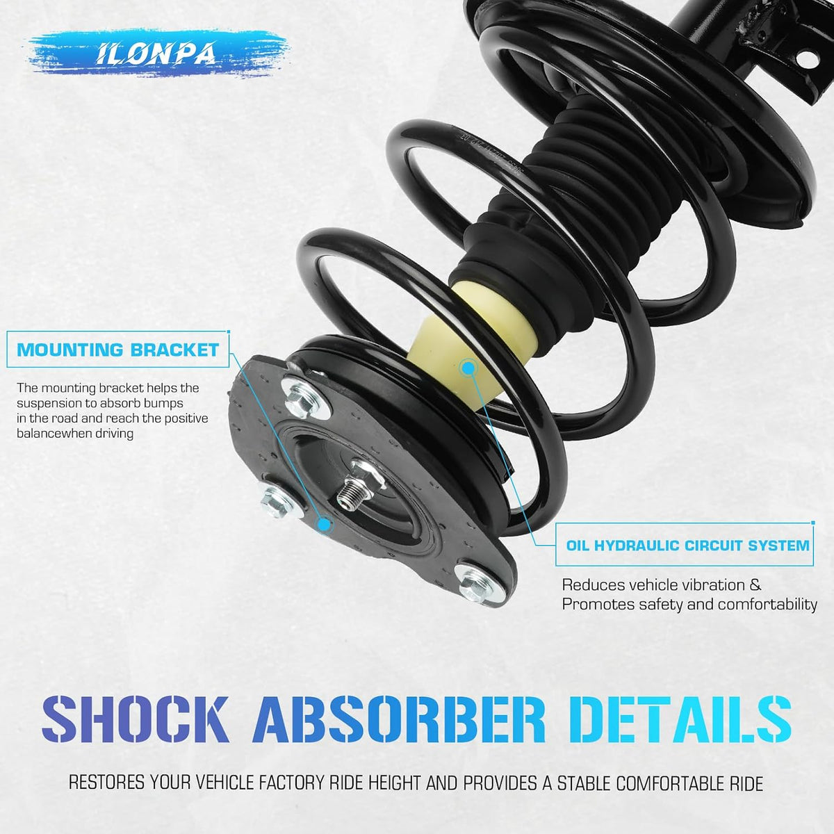ILONPA 2PCS Front Struts Shocks for 2007-2013 Nissan Altima (Exc. Hybrid)