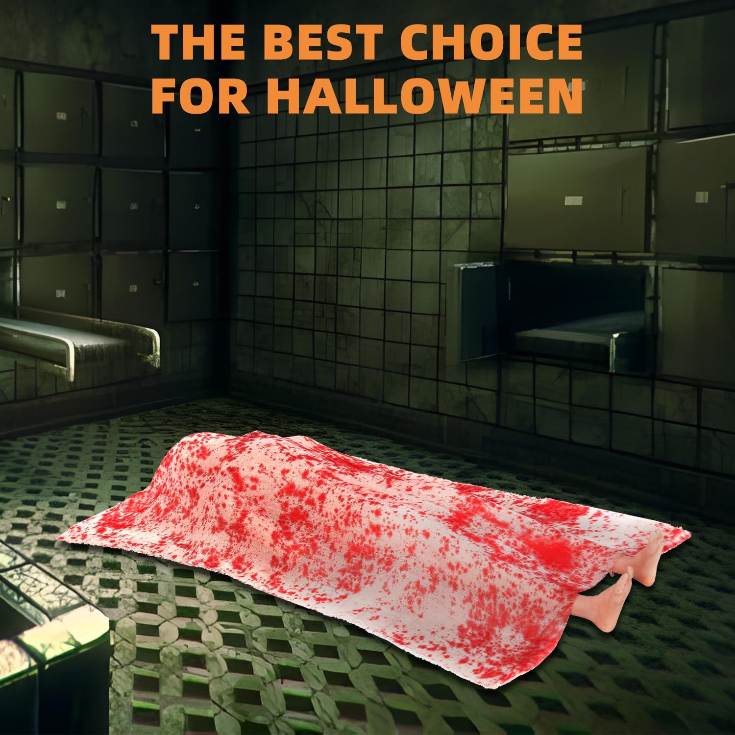 Scary Halloween Decorations Outdoor and Indoor,The Grave Dead Victim Crime Scene Prop,Haunted House