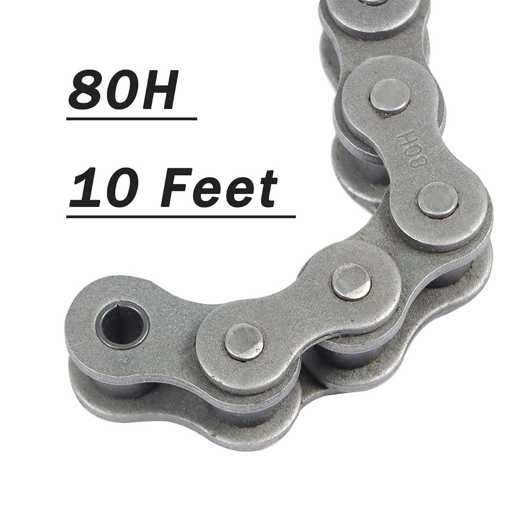 kimllier 80H Roller Chain 10 Feet with 1 Connecting Links