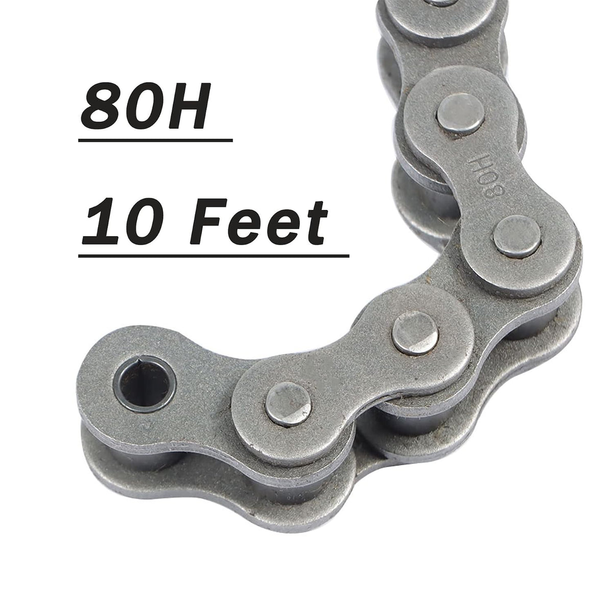 kimllier 80H Roller Chain 10 Feet with 1 Connecting Links