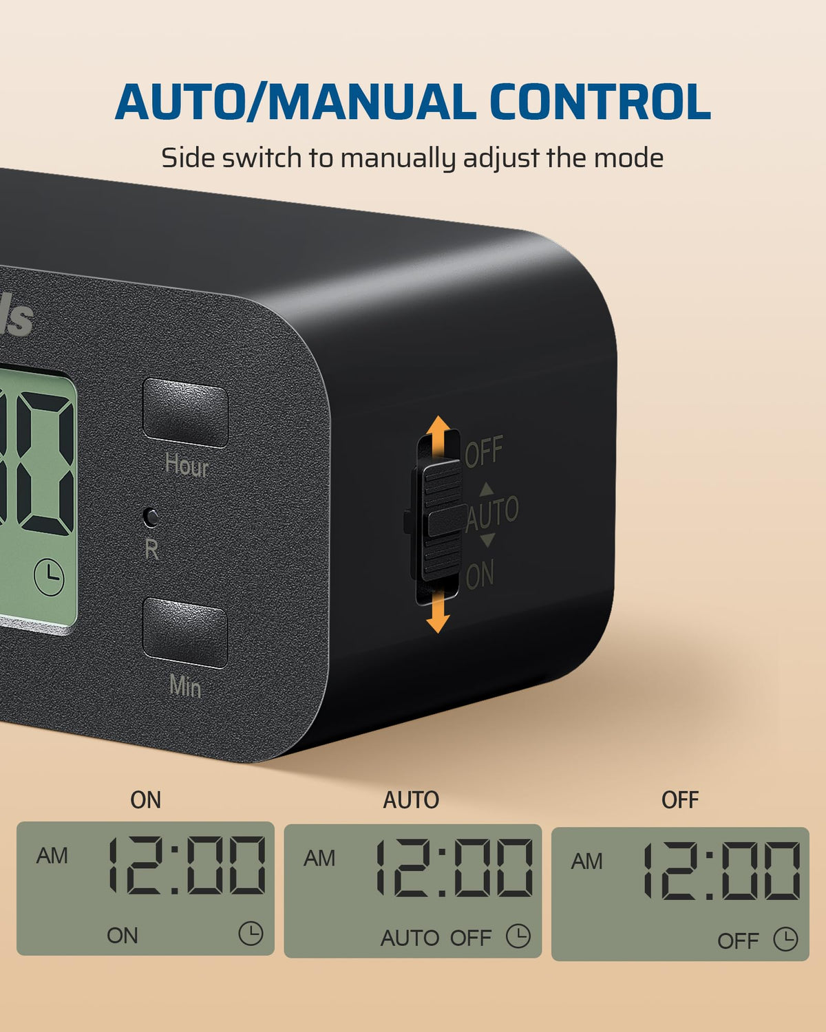 DEWENWILS Indoor 24 Hour Programmable Digital Timer Outlet, 1 Outlet,1 Pack