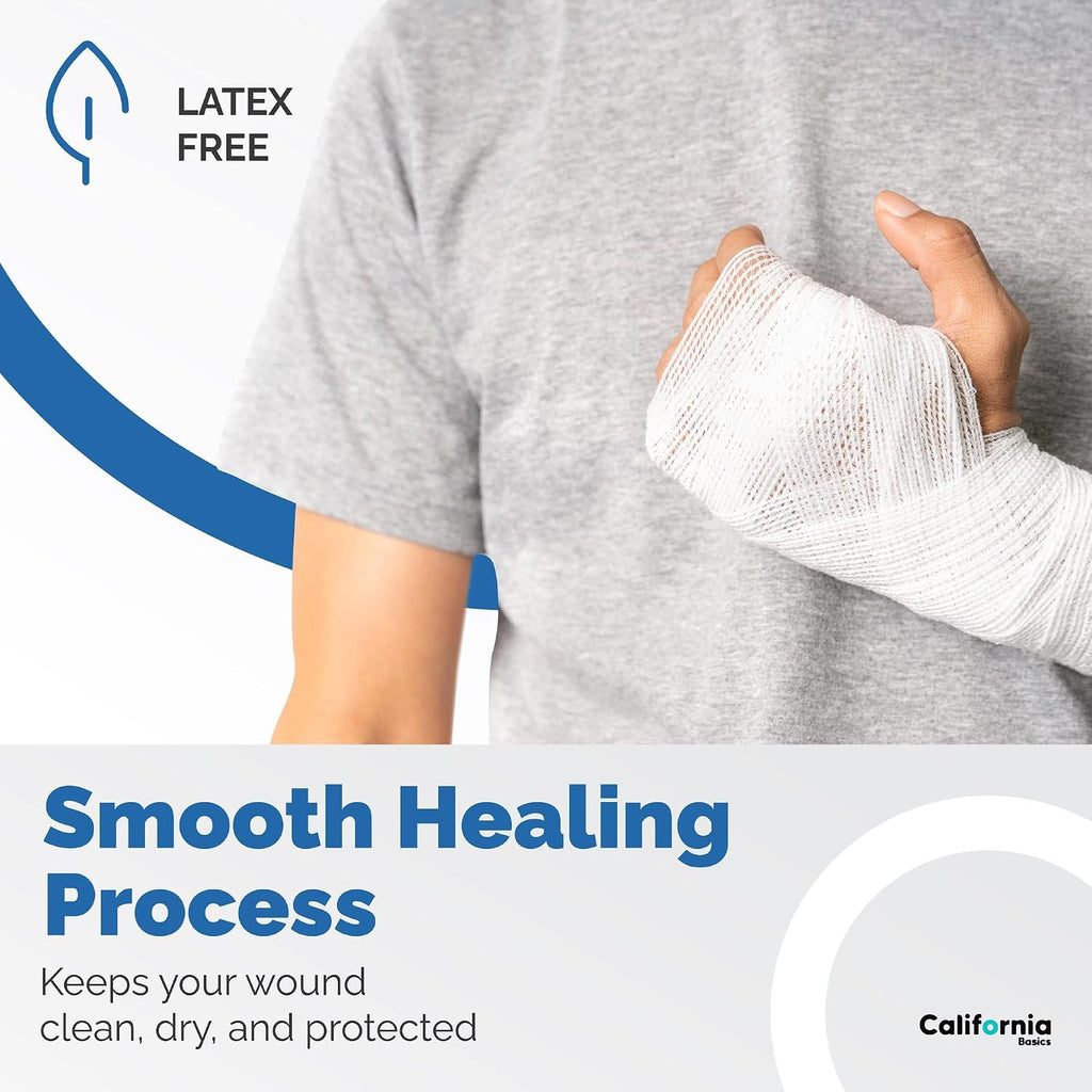 24-Pack Gauze Bandage Roll with Tape, 4 Inches x 4 Yards - Soft, Stretchable & Breathable Wrap for Wound Care, First