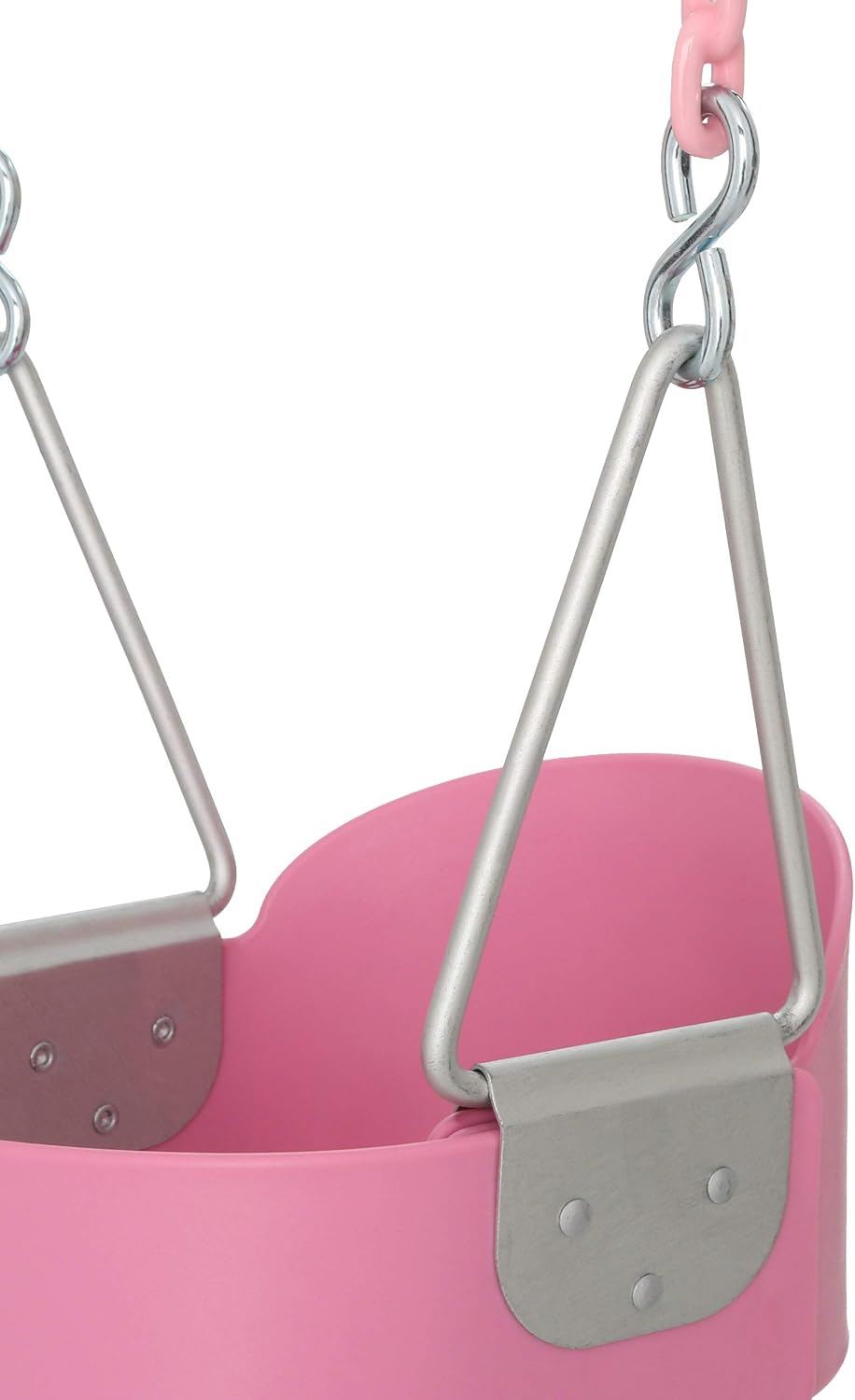 WS 2083 Full Bucket Toddler Swing with Chains, 50 Pound Capacity, Pink