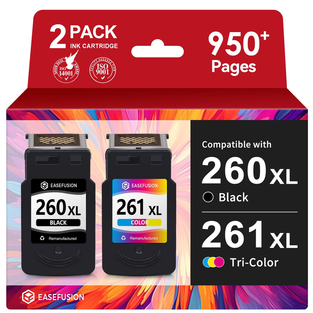 260XL 261XL Replacement for Canon 260 and 261 Ink Cartridges