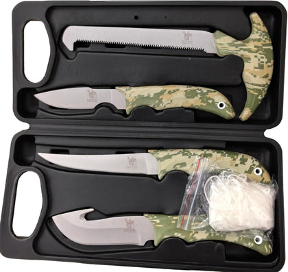 CATCHRO Hunting Knife Set 4 PCS Deer Gutting Kit with Bone Saw, Skinning Knife & Gut Hook Knife – Outdoor Knife Set