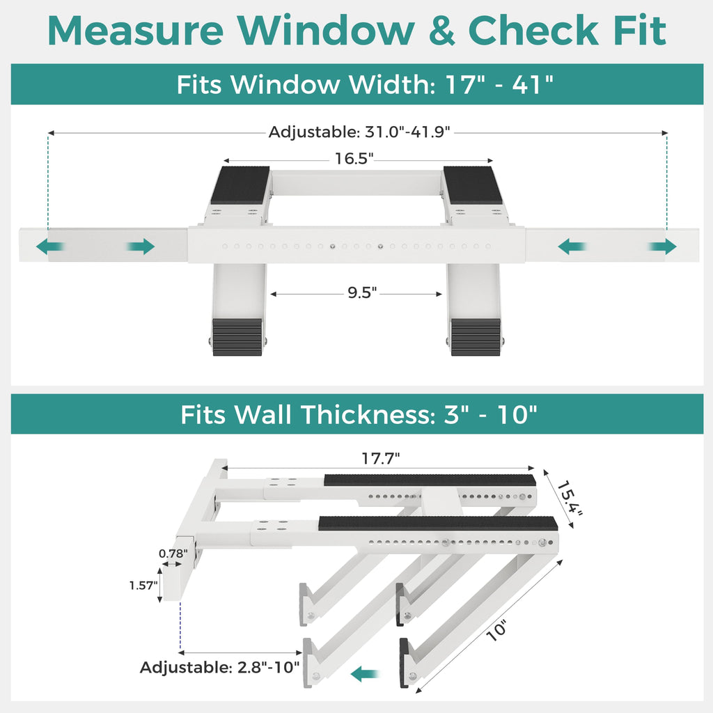No-Drilling Window Air Conditioner Support Bracket, AC Holder Stand Mount