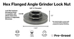 Pro-Graad Angle Grinder Hex Flange Lock Nut, 5/8"-11