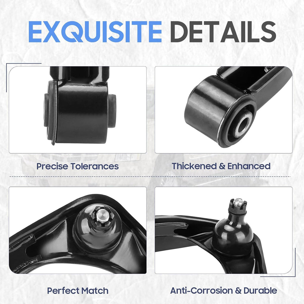Front Upper Control Arms w/Ball Joints Suspension Kits for 2004-2013 Infiniti QX56, 2014-2019 Infiniti QX80, 2004 Pathfinder Armada, 2005-2019 Nissan Armada, 2004-2019 Nissan Titan (2PCs)