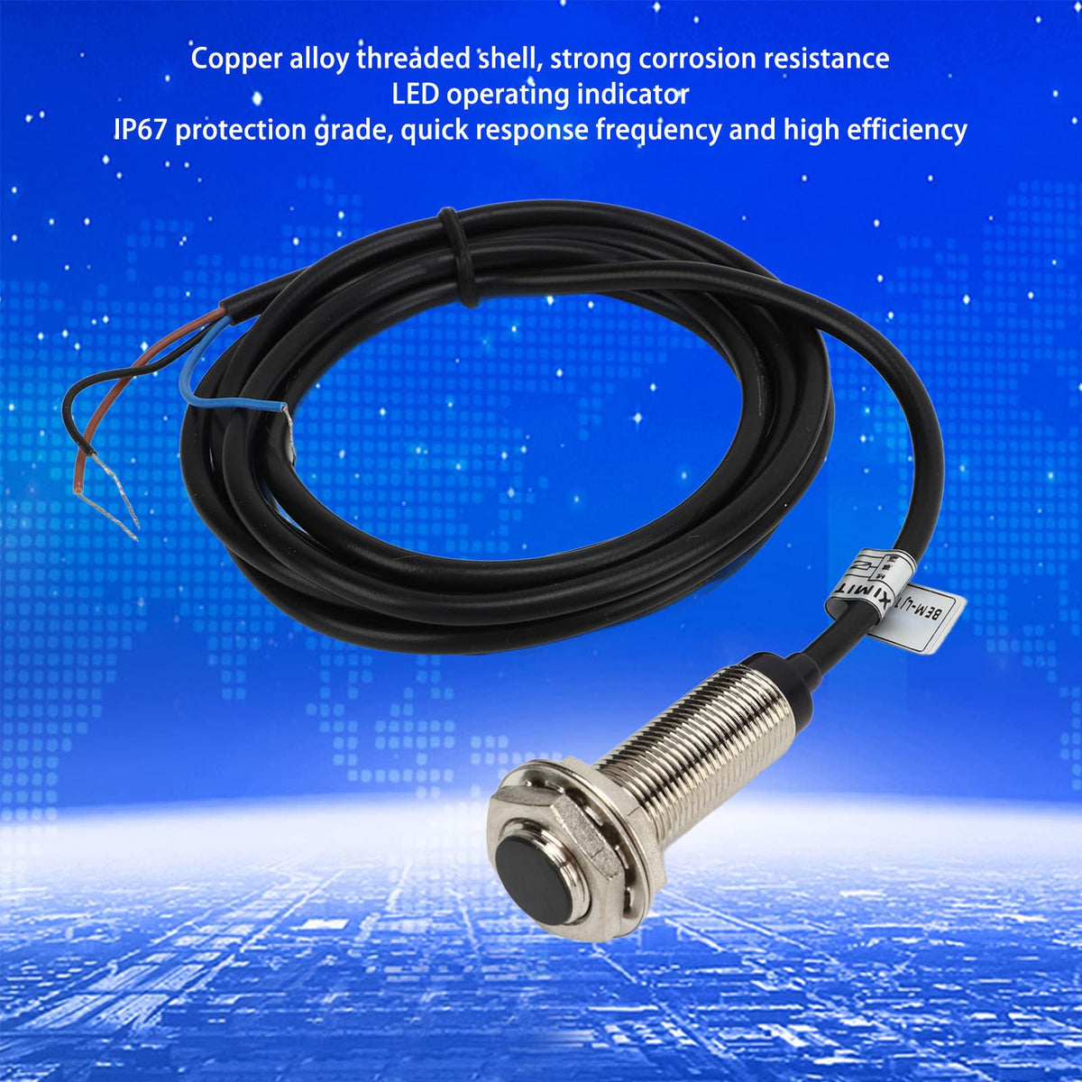 12mm Inductive Proximity Switch, PNP NO 3 Wire DC 6-36V, IP67 2mm Detection Distance for Automation Machinery