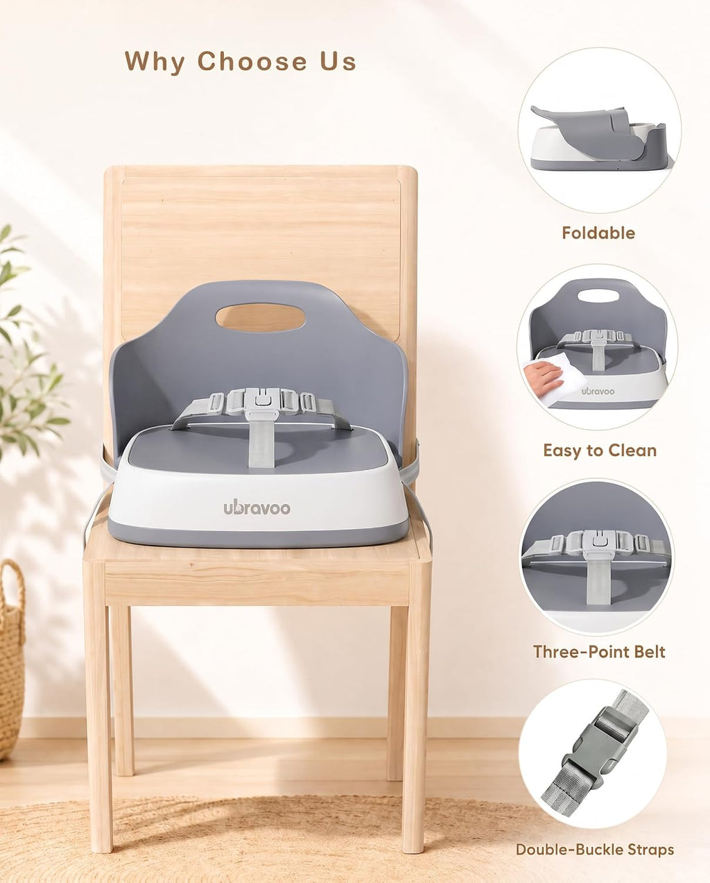 Booster Seat for Kitchen Chair for Babies and Toddlers