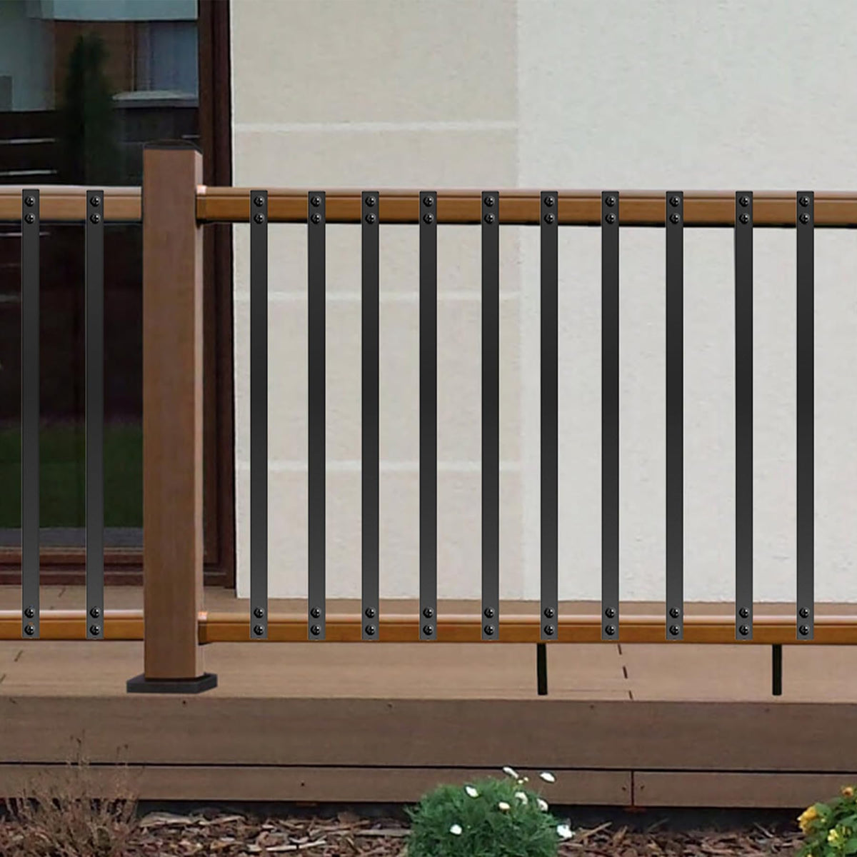 51 Pack Deck Balusters, 32.25"X1",Flat Baluster with Screws
