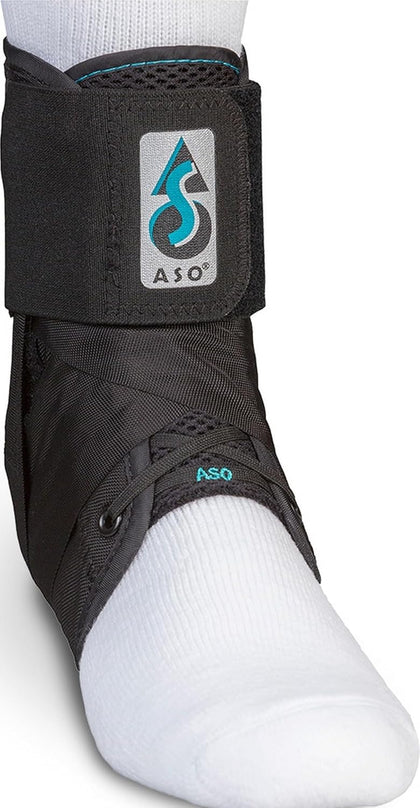 ASO Ankle Stabilizer Lace Up Ankle Brace Sprain Support Black, MD