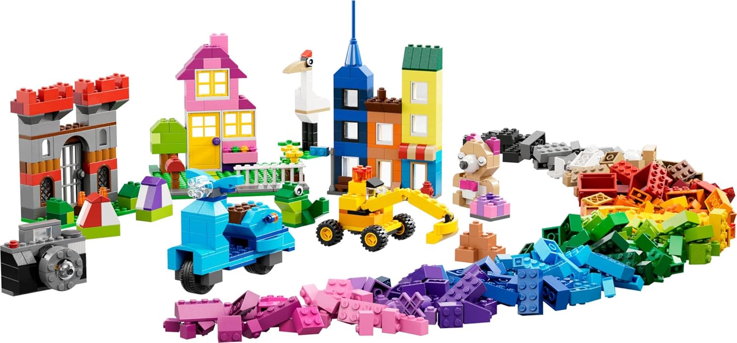 LEGO Classic Large Creative Brick Box 10698 Building Set, Toy Storage Solution for Home or Classrooms, Interactive