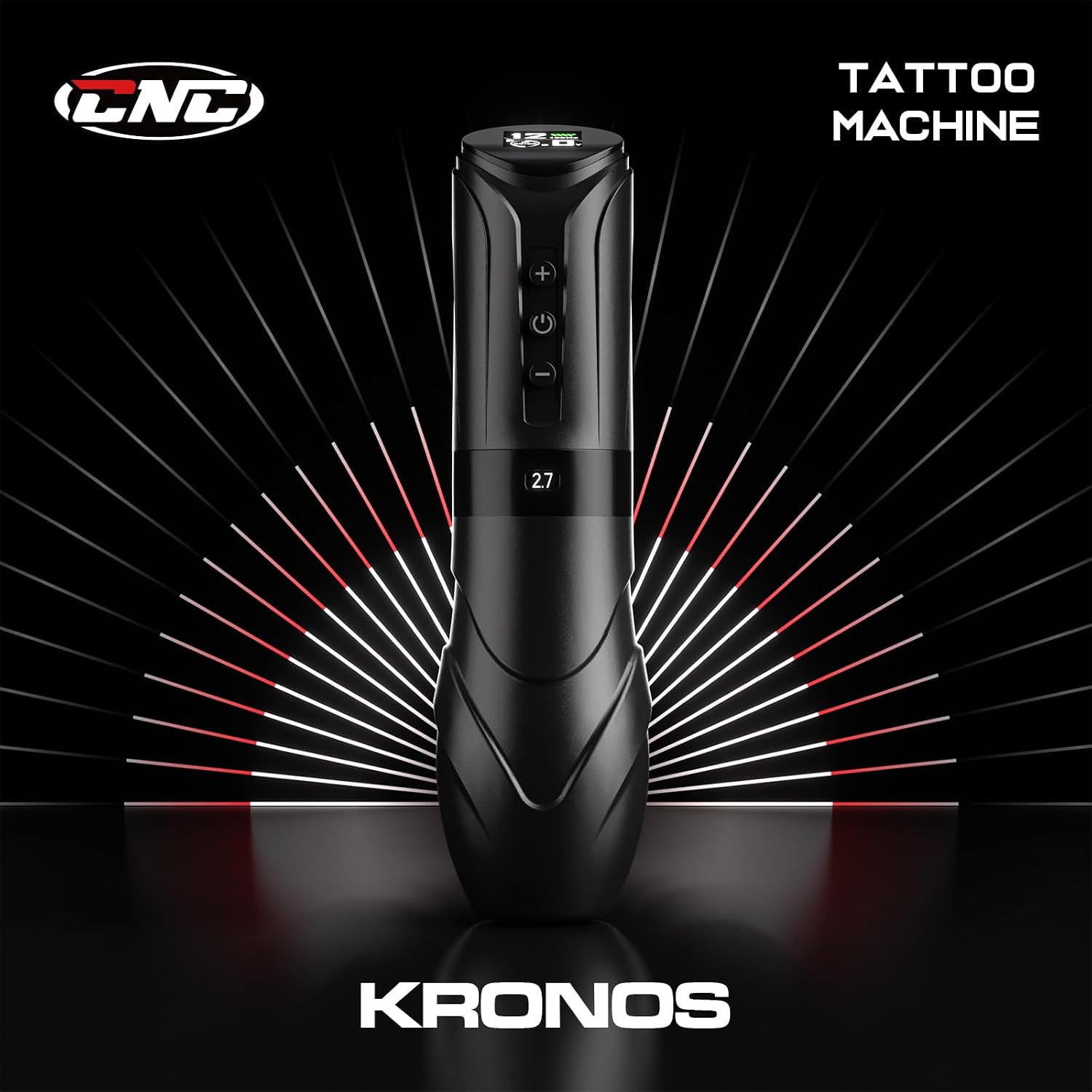 Wireless Tattoo Machine with 7 Adjustable Strokes(2.7-4.5mm),3800mAh Dual Batteries,Rotary Tattoo Pen Coreless Motor
