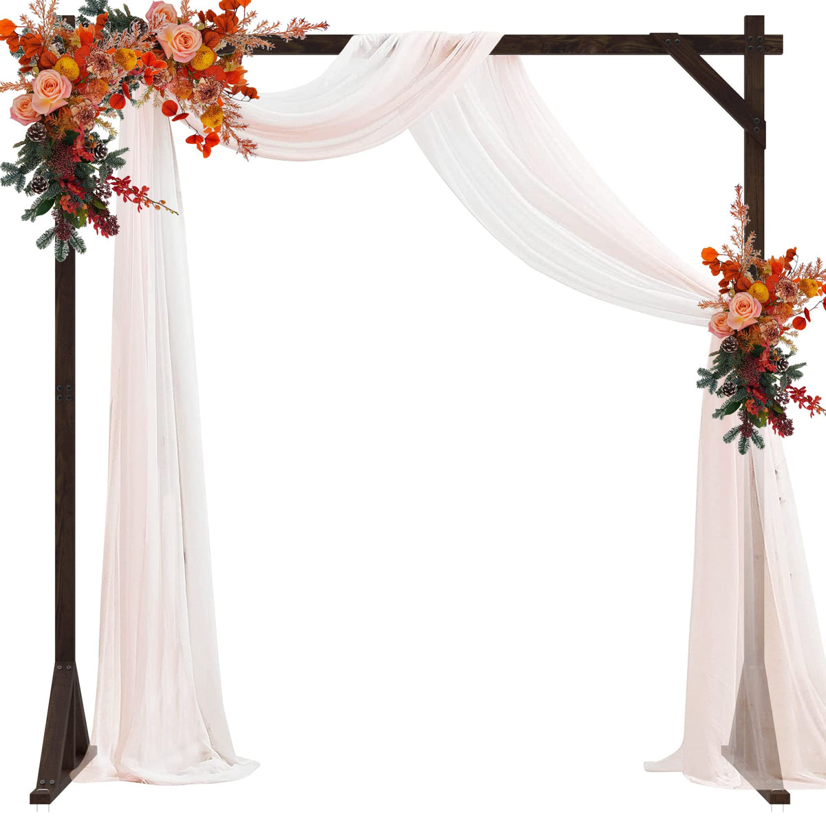 Wooden Wedding Arch Frame Square Wood Arch Backdrop Stand 7.2ft