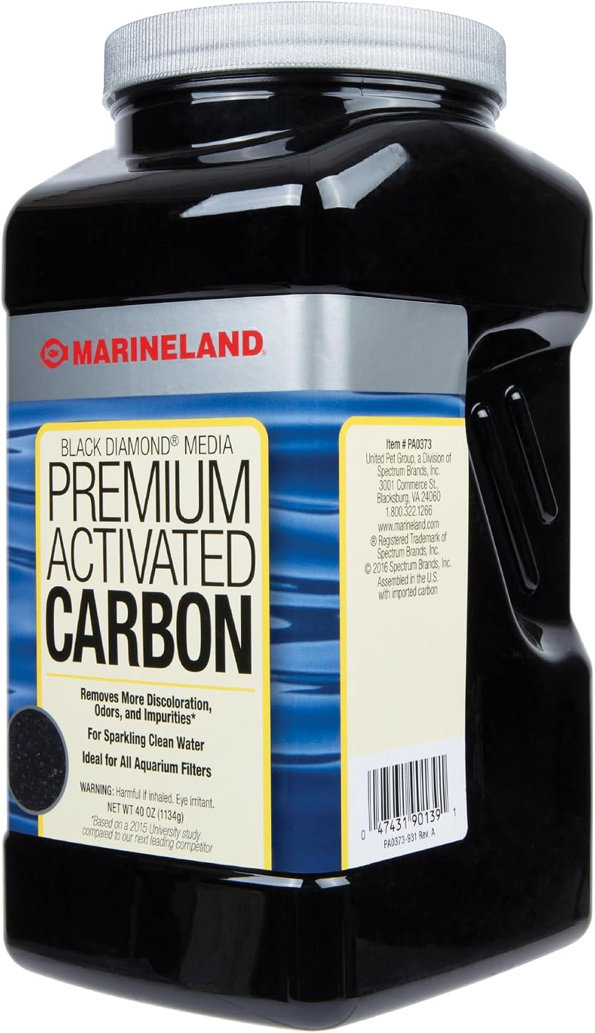 Black Diamond Carbon Filter Media For Aquariums, 40 oz
