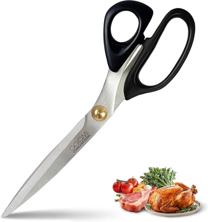3T Stainless Blade Kitchen Scissors - 10.23in x 1Pack | Korean Barbecue Kalbi Rib Chicken Meat Cutting | Sharp Heavy