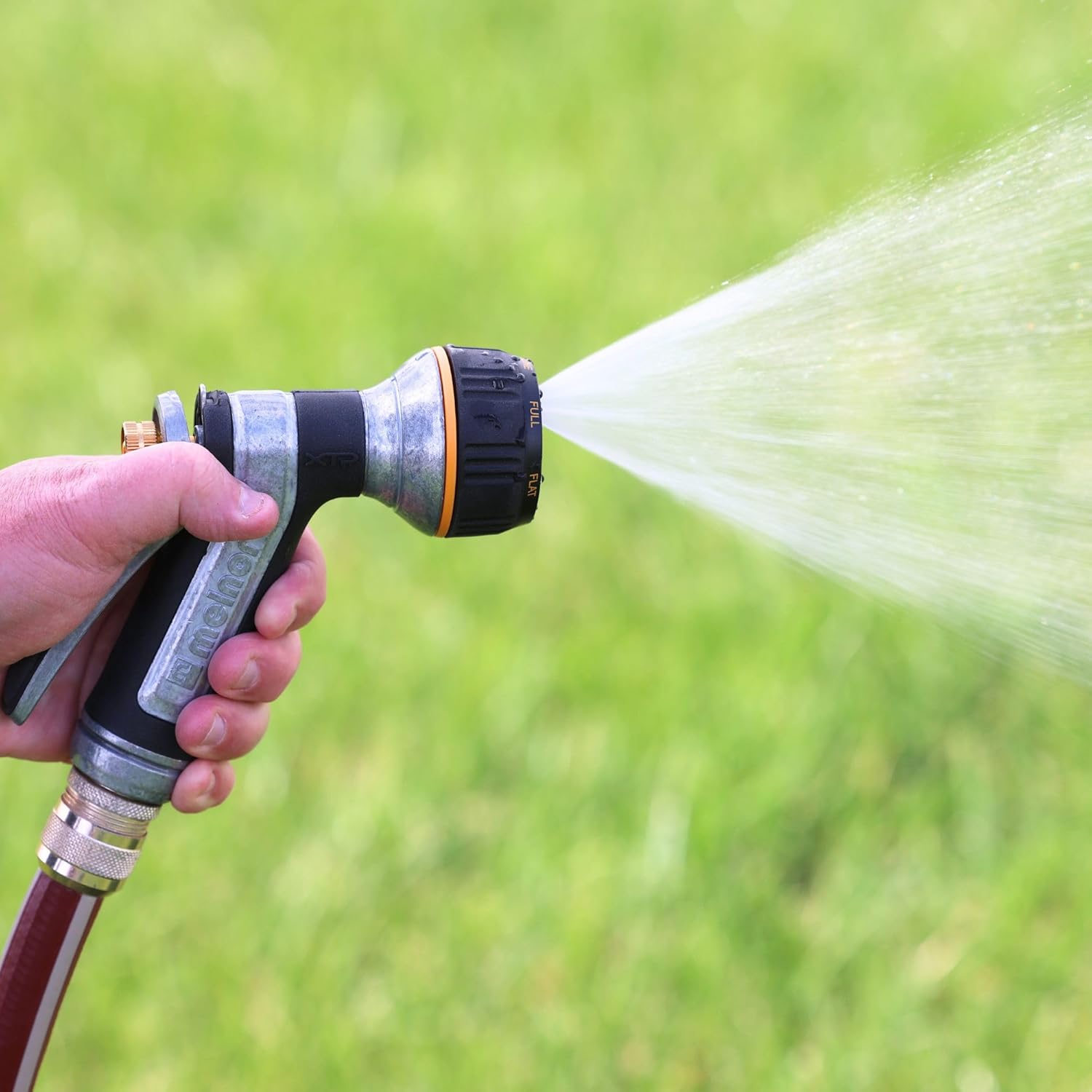65020-AMZ Metal Multi-Pattern Hose Nozzle with Rear Trigger Grip, 7 Spray Patterns, Heavy-Duty Metal Construction