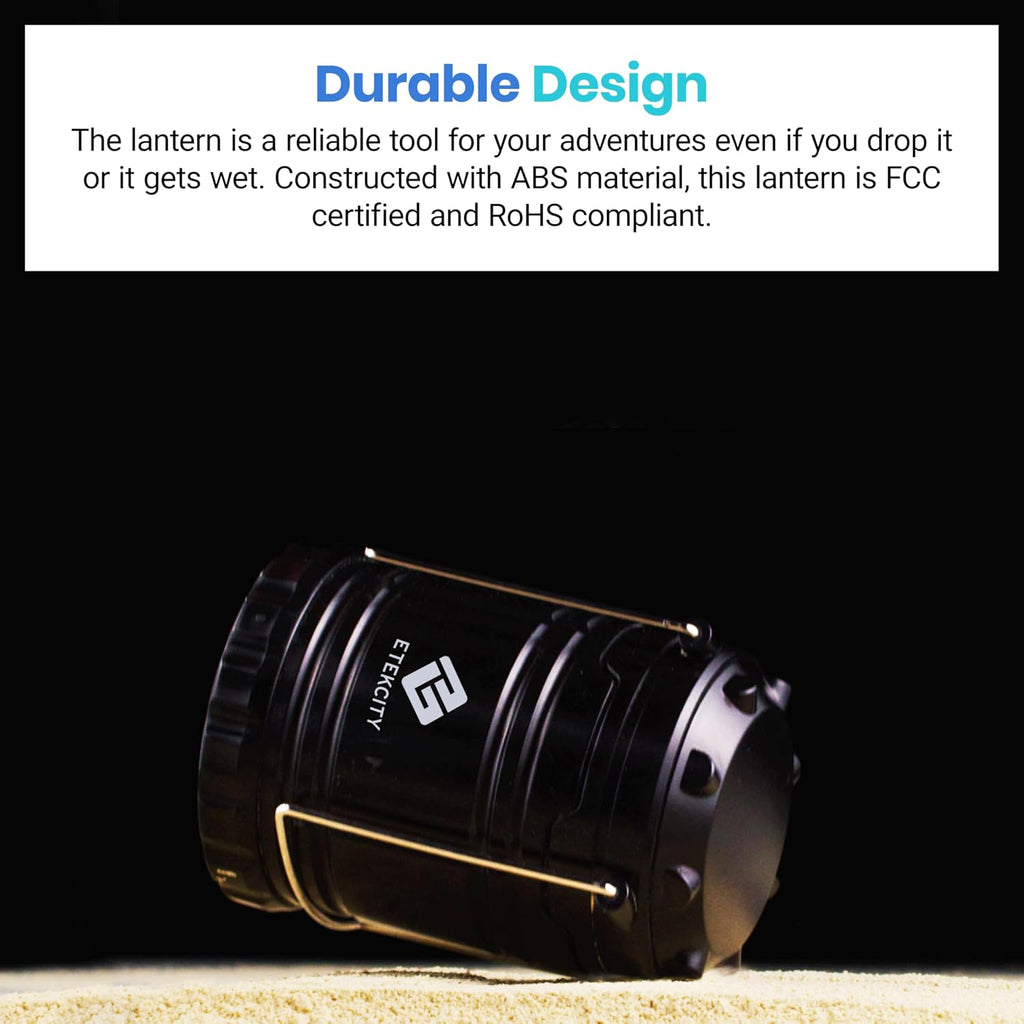 LED Camping Lanterns, Battery Operated, 2 Pack | Power Outages, Hurricane Preparedness, Camping, Emergency Kit, Water