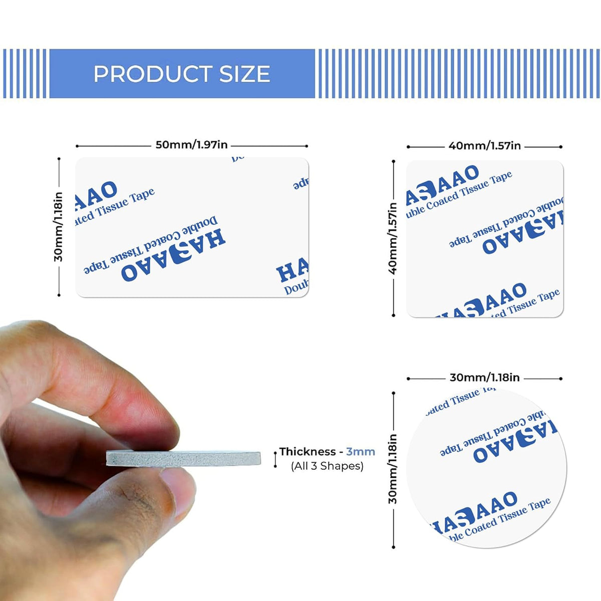 Double Sided Mounting Tape 60 Pcs White Versatile Double Sided Adhesive Foam Tape Solution for Walls, Crafts, and More
