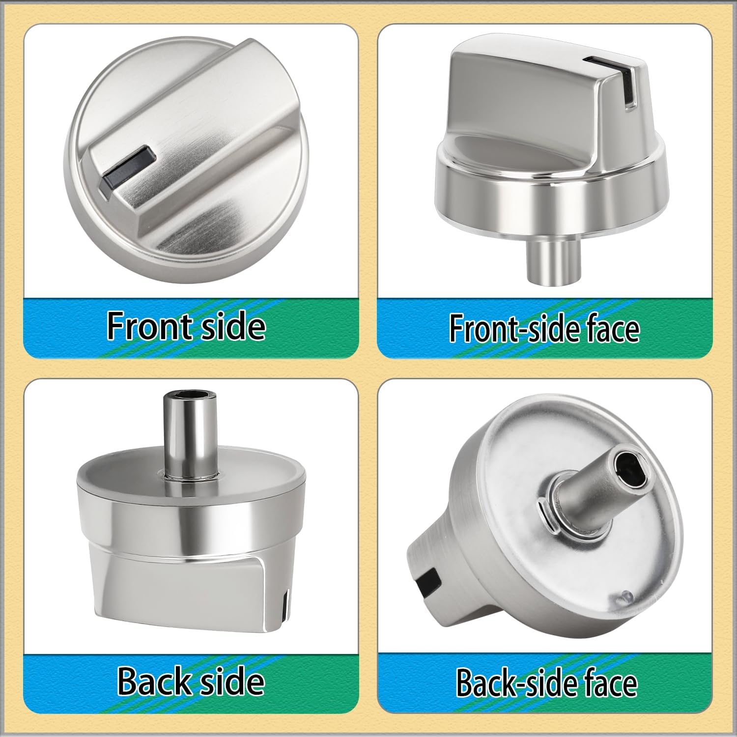 WB03X29354 Compatible with GE Profile Stove Knobs Replacements, Fits Models PGP7036SL1SS PGP7030SL1SS PGP9036SL2SS