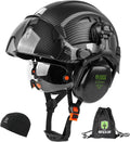Hard Hat Safety Helmet with Visor and Ear Muffs Men Women Vented Work Hardhat ANSI Z89.1 Cascos De Construccion for
