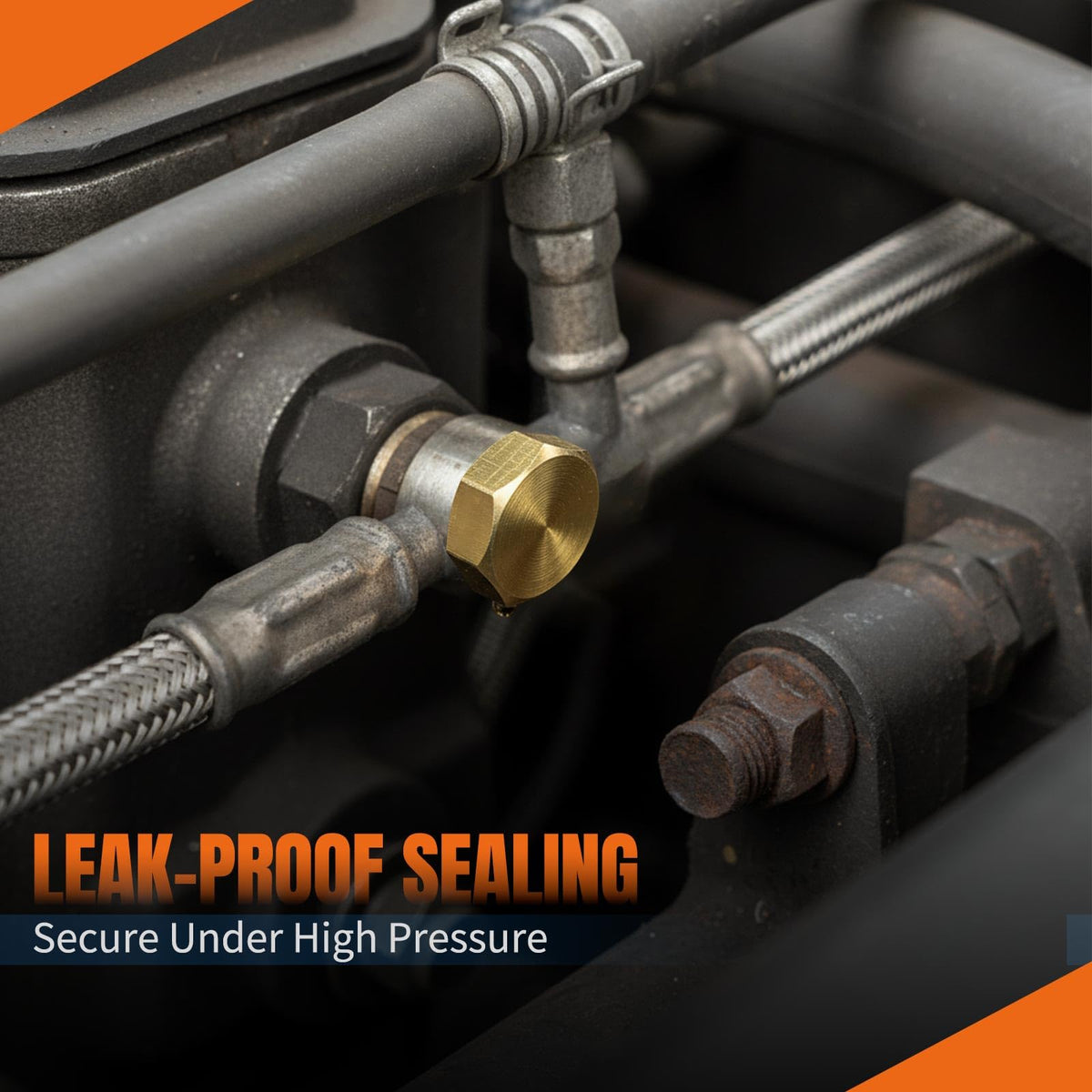 LitartPRO 2PCs 3/16" Brass Brake Line End Connection Fitting Kit