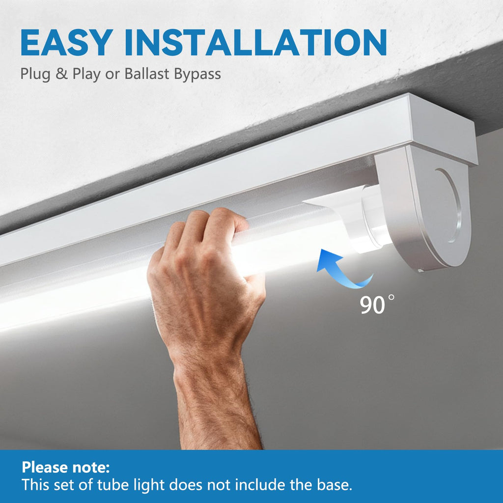 2ft T8 LED Bulbs, 4-Pack, 6 CCT Selectable 3000K-6500K