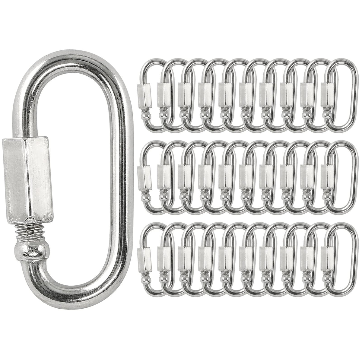 M3.5 Stainless Steel Quick Link Chain Connector - 170lb Capacity - 30pcs