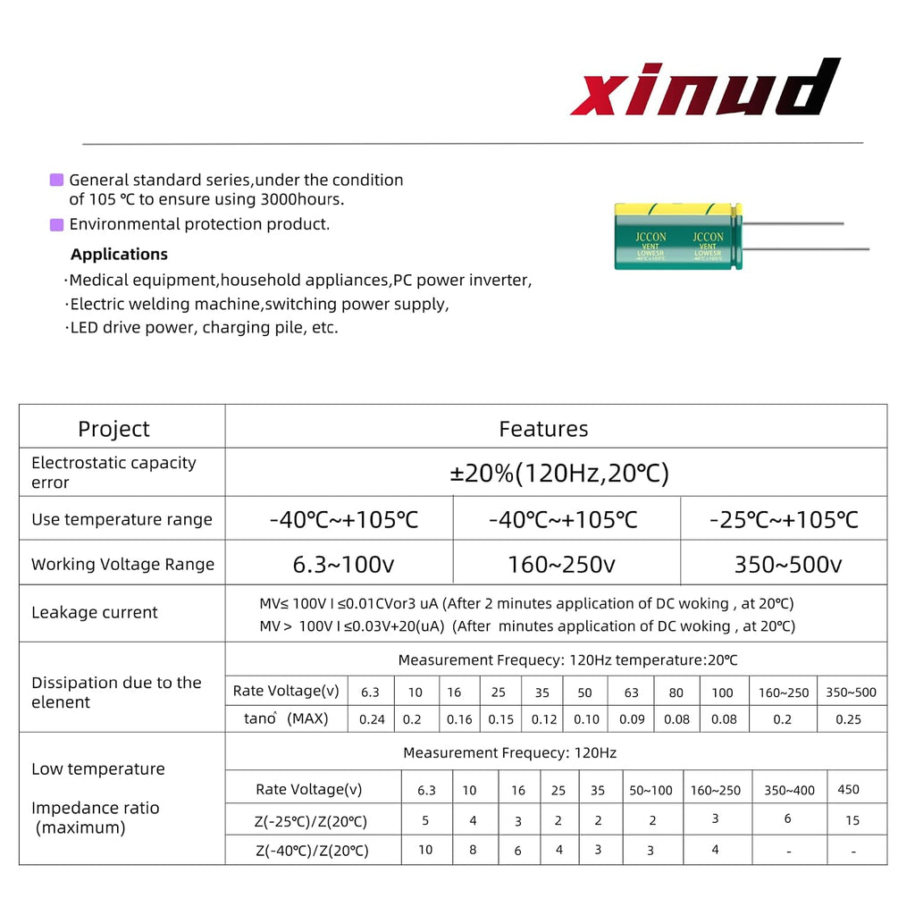 20-Pack 25V 47uF Premium Quality Low ESR Electrolytic Capacitors 5x11mm (0.20x0.43in), 25Volt 47MFD High-Frequency Caps with Superior Performance