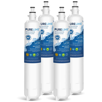 Replacement for GE RPWFE Fridge Water Filter (W/Chip) - 4 Pack