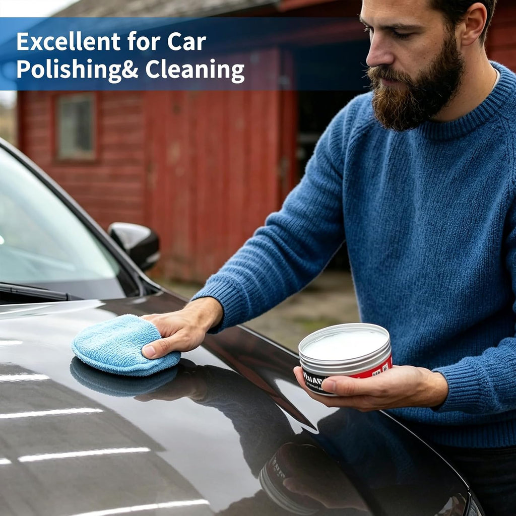 Car Wax Buffing Pads with Finger Pocket, 6PK Microfiber Wax Applicator Pads, Versatile Sponge Pads for Polishing and