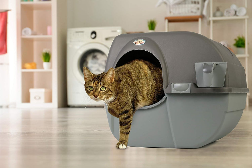 Roll 'n Clean Self Cleaning Litter Box, Brown, Large
