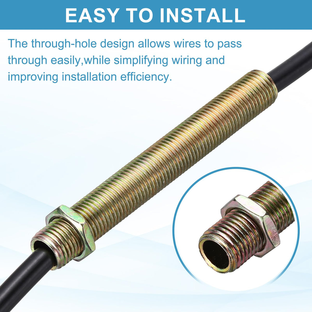 uxcell 5Pcs 1/4IP 14.6" Lamp Pipe Nipples with Lock Nut 1/4-18 Threaded