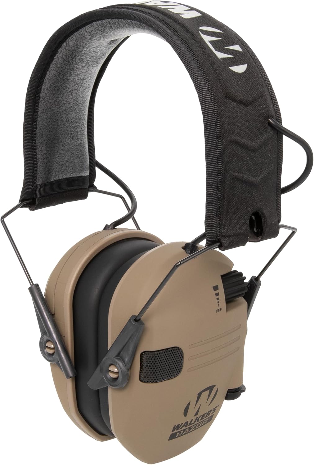 Walker's Razor Slim Low Profile Earmuff Hearing Protection with Safety Glasses FDE