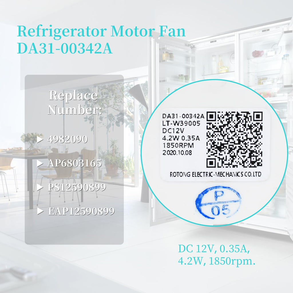 DA31-00342A Refrigerator Fan Motor for Samsung Freezer Evaporator