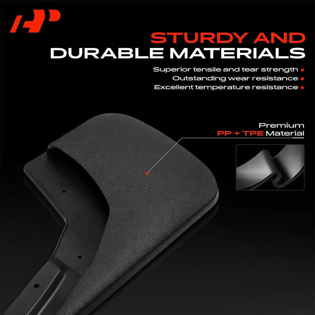 Mud Flaps, No Drilling Required Splash Guards with Accessories | Compatible with Chevrolet Silverado 1500 3500 2500