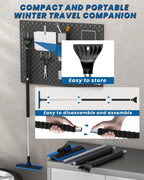 55.7" Snow Brush and Ice Scrapers for Car Windshield, Blue | Extra Long, Multi-Functional Detachable, Foam Grip, 270°