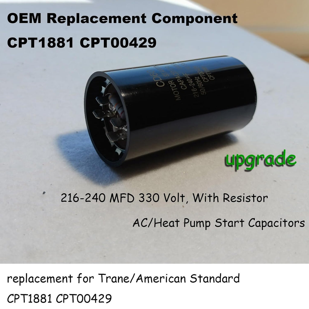 CPT00429 216-240 MFD 330 Volt Start Capacitor fit for American Standard