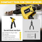 8" Rivet Nut Tool Kit with 8 Mandrels & 96 Pcs Rivet Nuts
