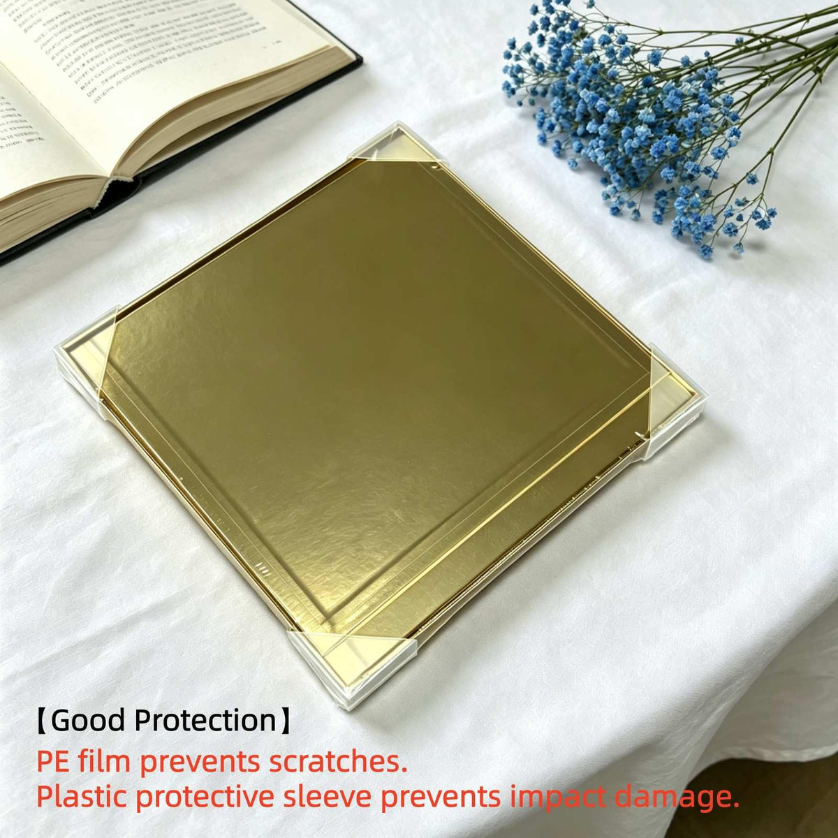 Gold Gift Box with Lid 10x10x8 Inches Gold Box 2 Pack