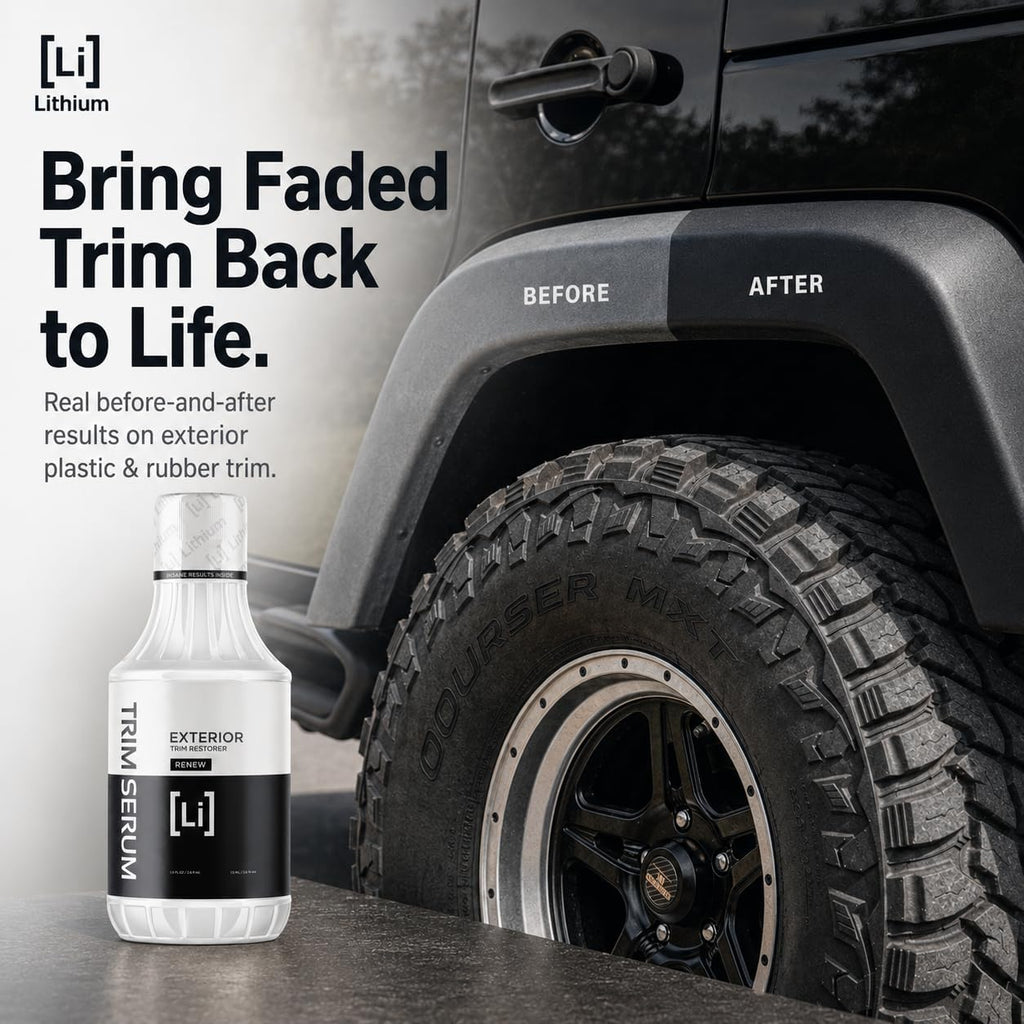 Trim Serum- Plastic Restorer for Cars- Restores Even the Most Damaged Plastic, Rubber, and Vinyl - Black Trim