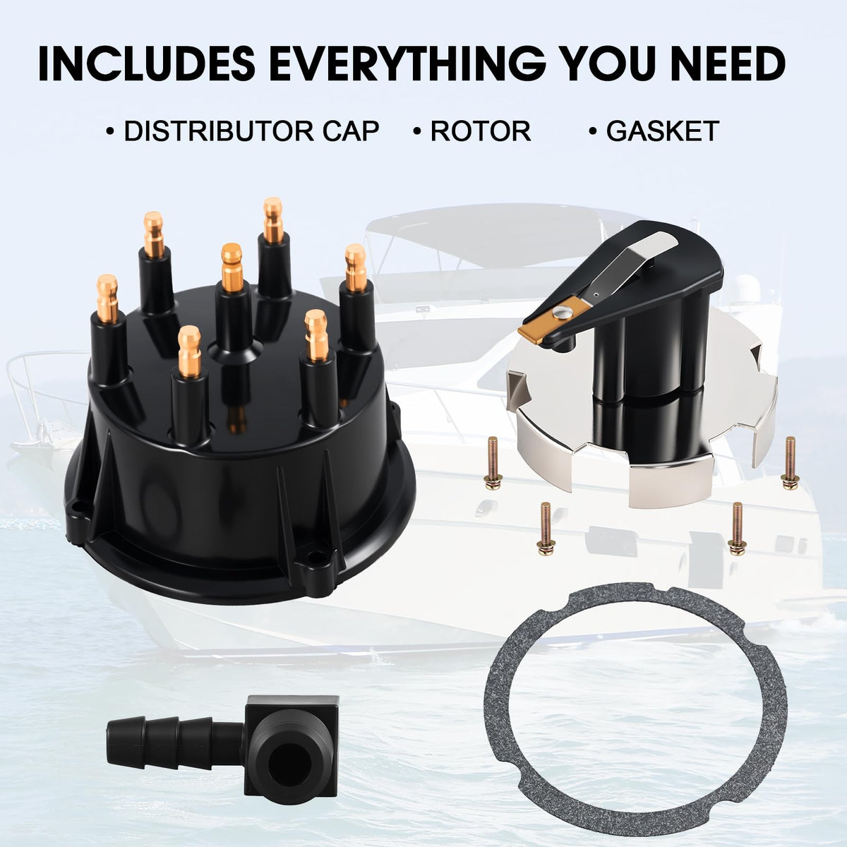 815407Q5 Distributor Cap & Rotor Kit for Mercruiser 4.3L V6