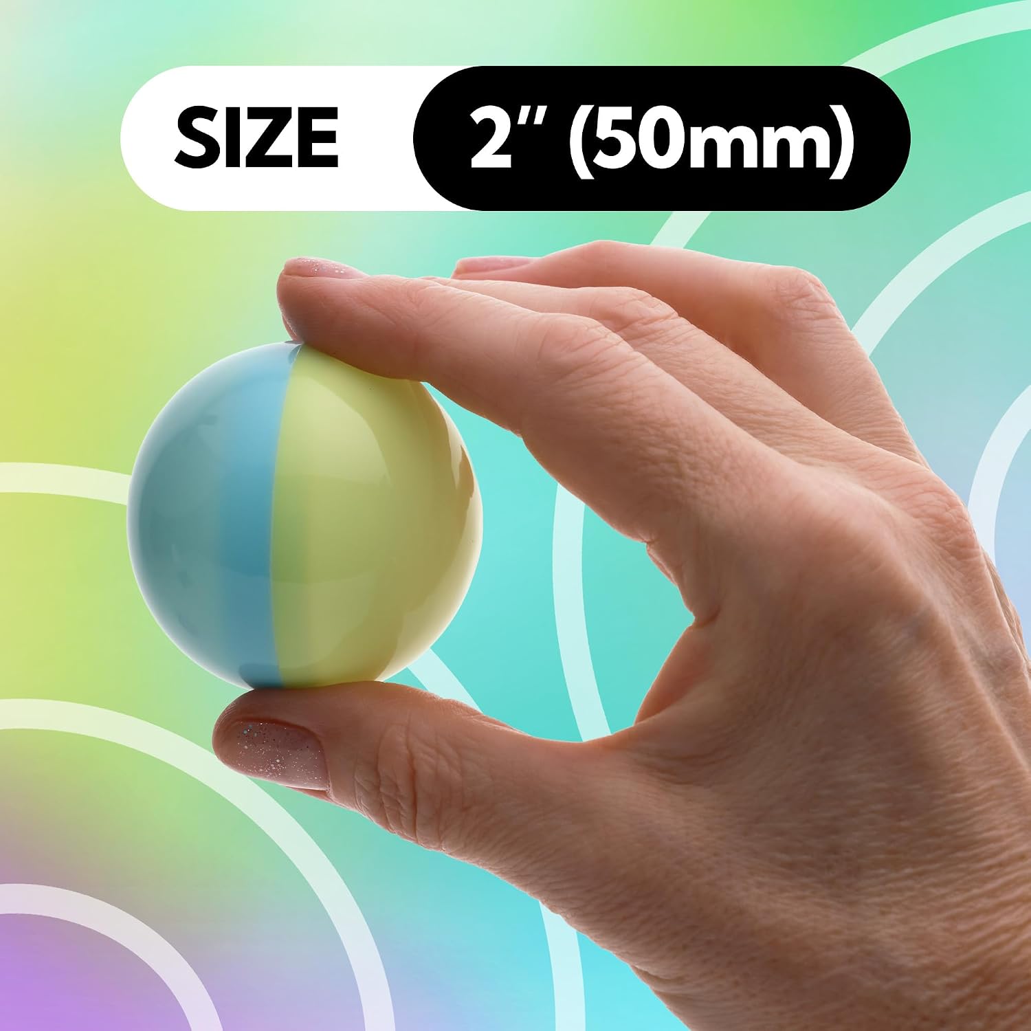 Capsule Vending Machine Pastel Colored Round Capsules Empty 50 pcs 2 inch - Gumball Machine Capsules Bulk Party Favor