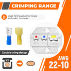 Noxtren Crimping Die for Insulated Nylon Wire Connectors - 22-10 AWG