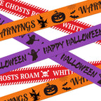 Halloween Caution Tape Decorations 3"x90ft Reusable Glue Free Warning Tape