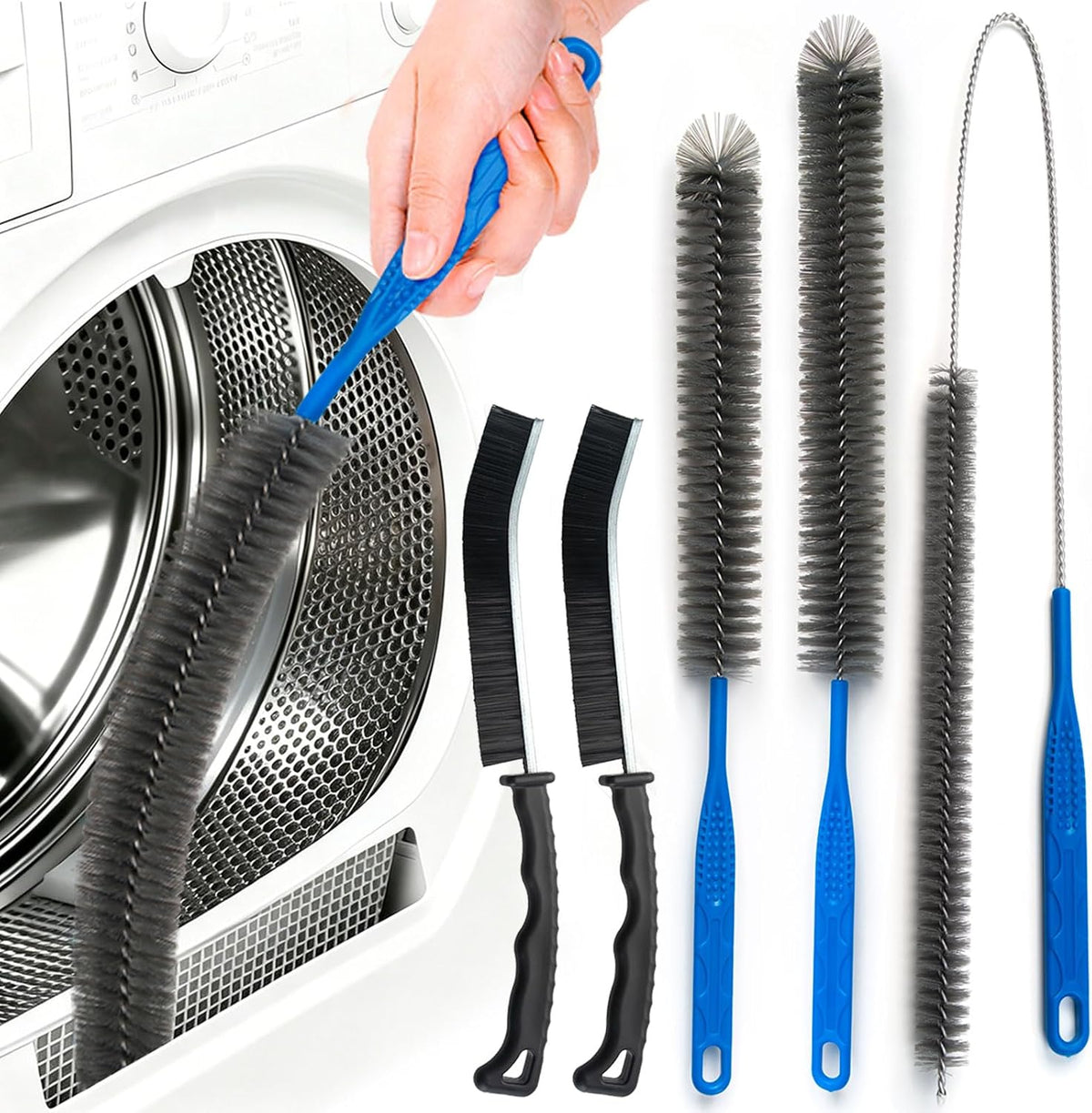 Dryer Vent Cleaner Kit, Drain Brush, Window AC Vent Refrigerator Coil Brush
